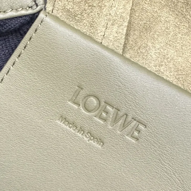 LOEWE Olive Green Leather Backpack - Image 9
