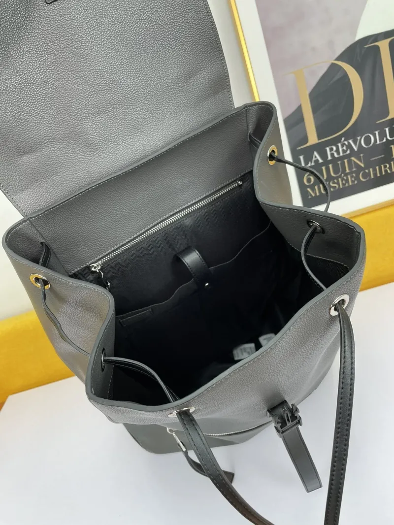 Loewe Dark Gray Leather Backpack SKU 39 - Image 7