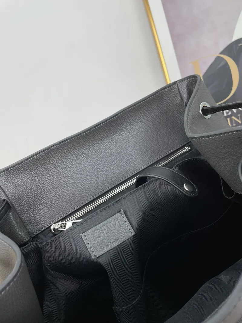 Loewe Dark Gray Leather Backpack SKU 39 - Image 8