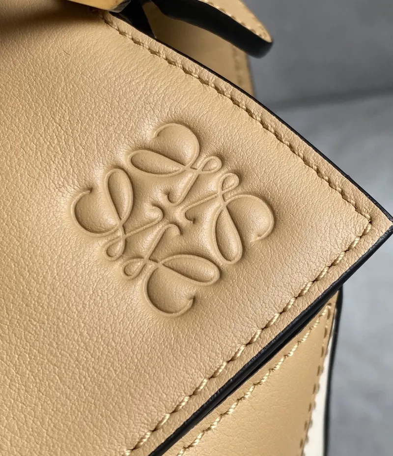 LOEWE Beige White Leather Crossbody Handbag - Image 7