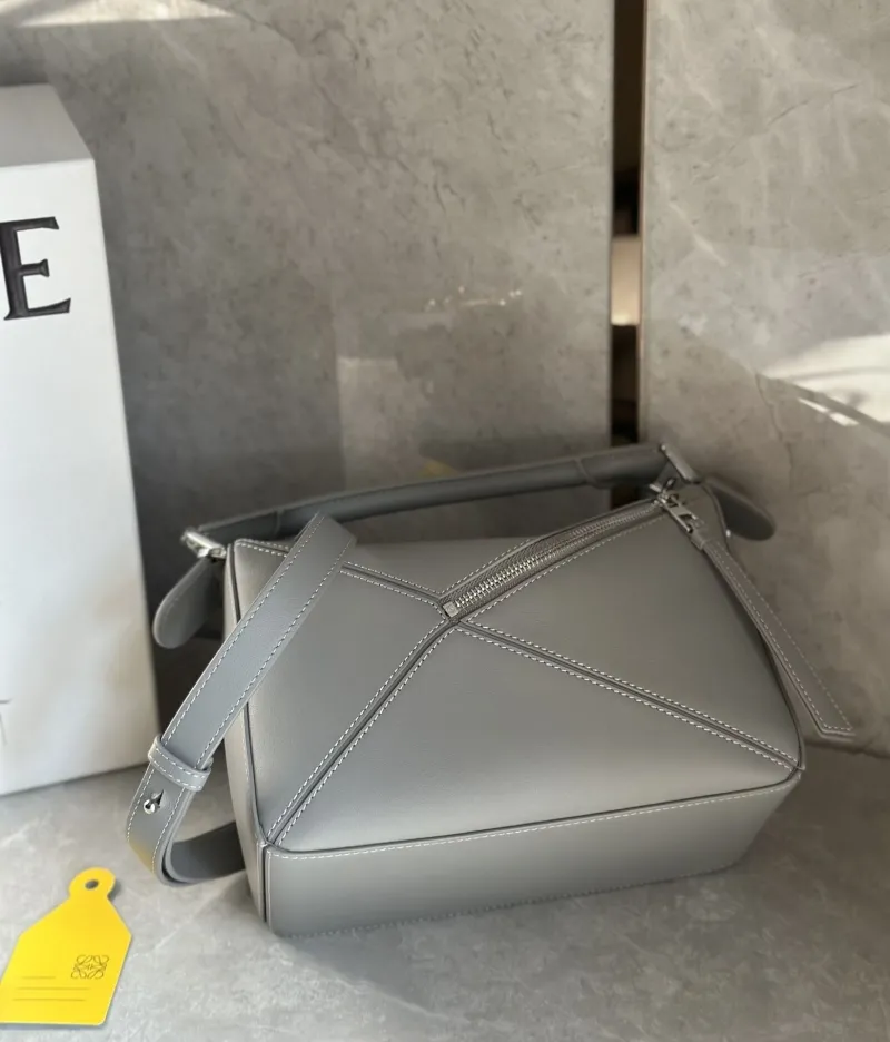 Loewe Gray Puzzle Shoulder Handbag - Image 8