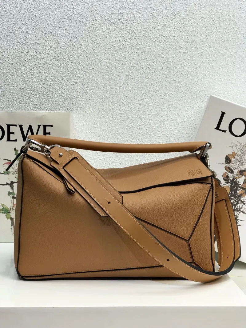 LOEWE Tan Leather Puzzle Shoulder Bag