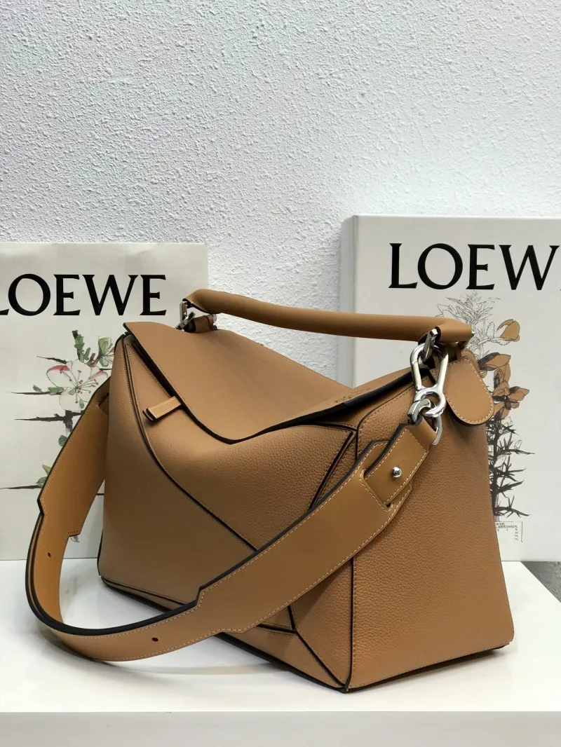 Alternative view of LOEWE Tan Leather Puzzle Shoulder Bag