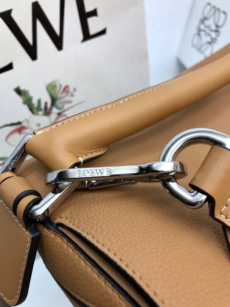 LOEWE Tan Leather Puzzle Shoulder Bag - Image 5