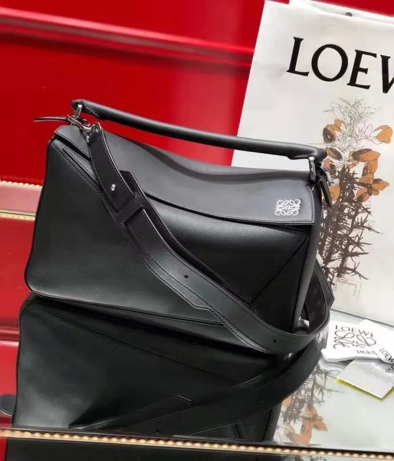 Alternative view of LOEWE Black Leather Puzzle Handbag