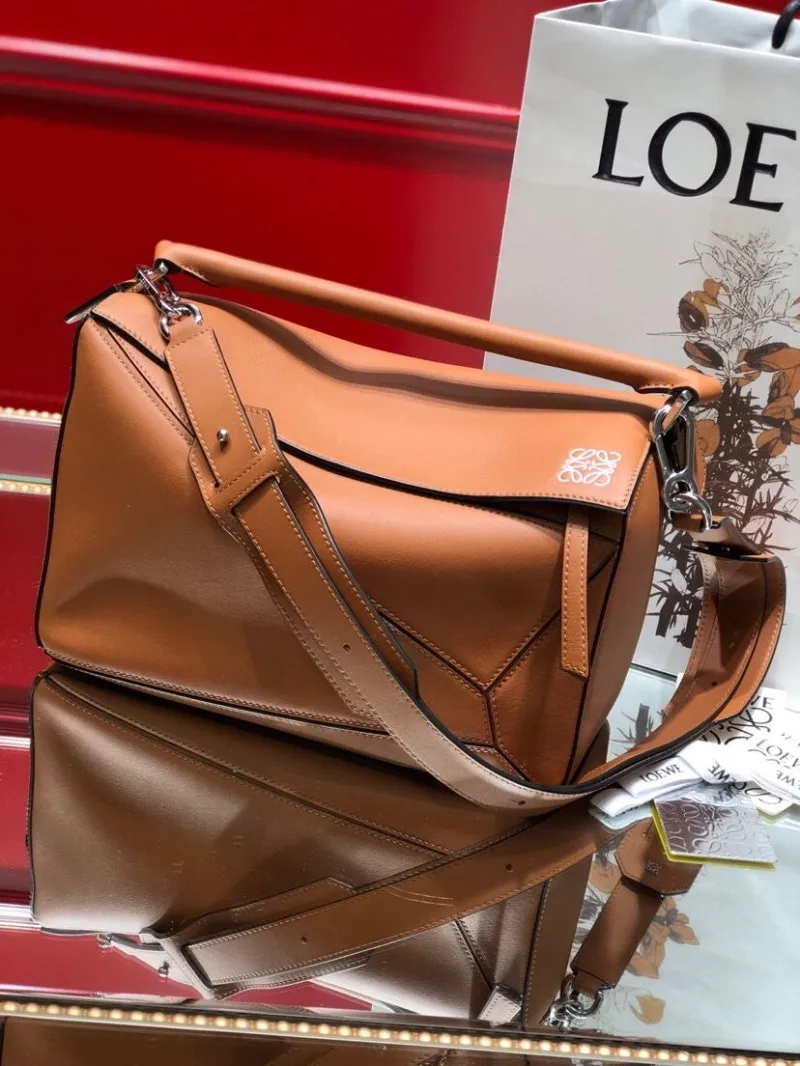 Alternative view of LOEWE Tan Leather Puzzle Shoulder Bag