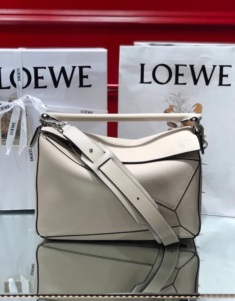 LOEWE Light Beige Puzzle Shoulder Bag