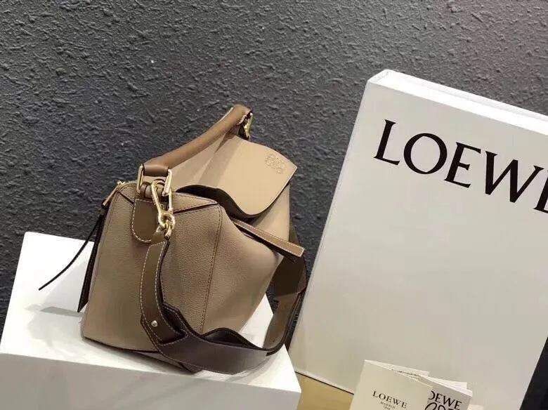 Alternative view of LOEWE Beige Puzzle Leather Handbag