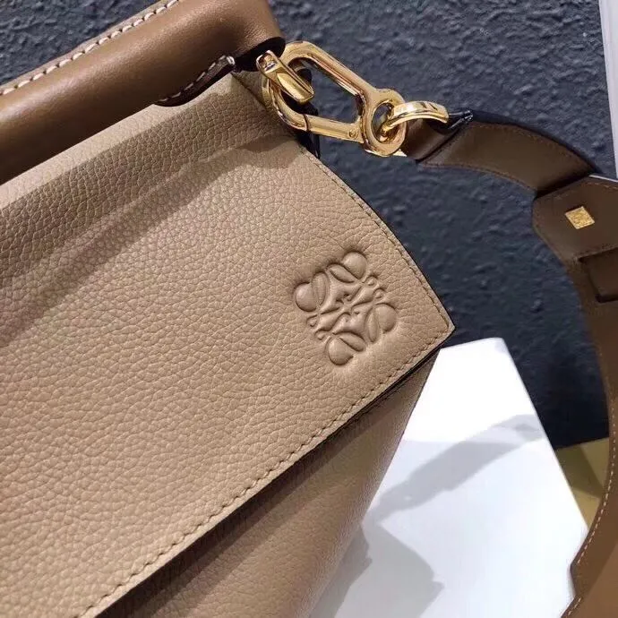 LOEWE Beige Puzzle Leather Handbag - Image 5