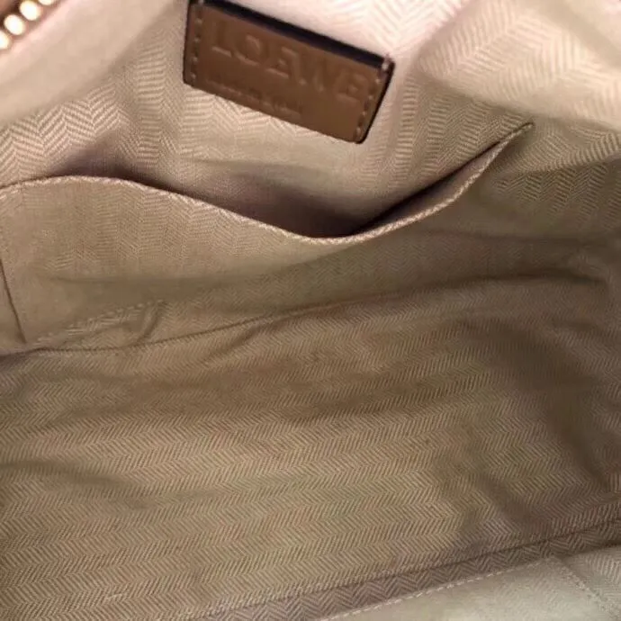 LOEWE Beige Puzzle Leather Handbag - Image 9