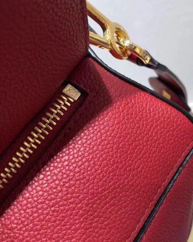 LOEWE Red Leather Puzzle Shoulder Handbag - Image 7