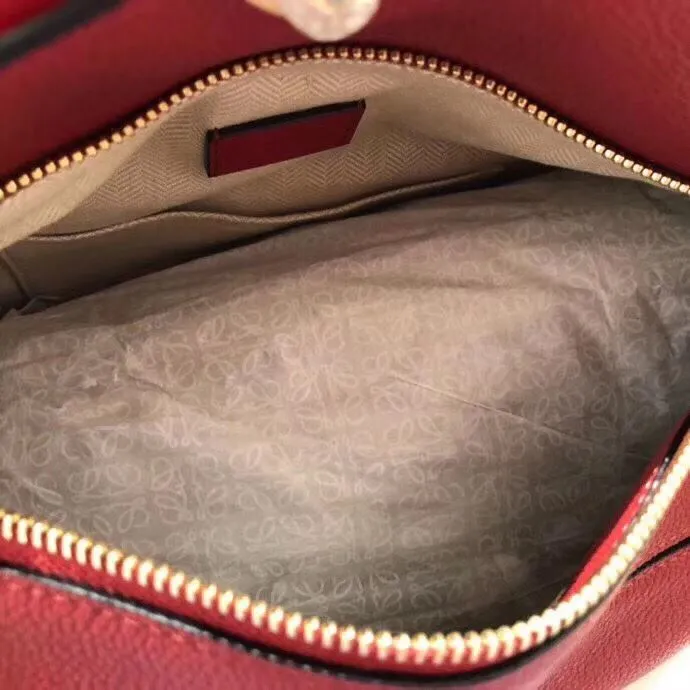 LOEWE Red Leather Puzzle Shoulder Handbag - Image 8