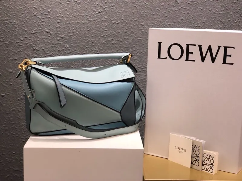LOEWE Light Blue Puzzle Handbag 49