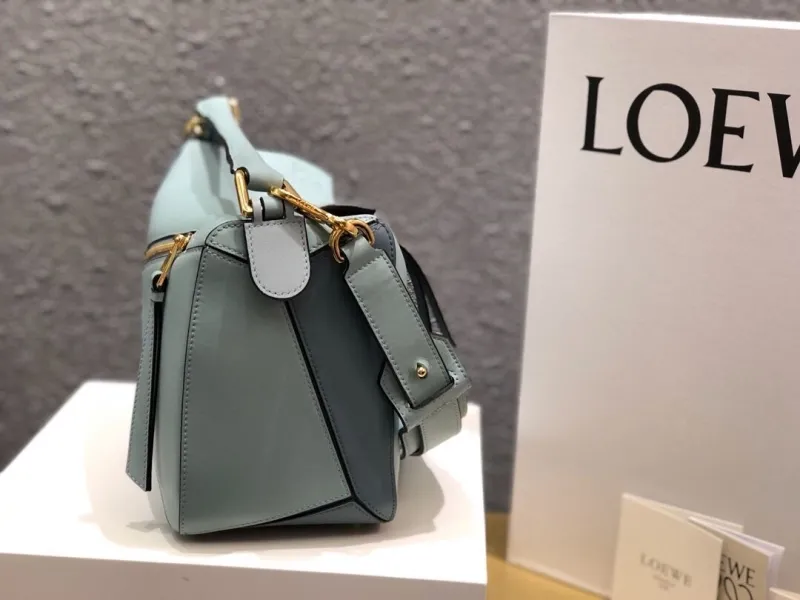 Alternative view of LOEWE Light Blue Puzzle Handbag 49