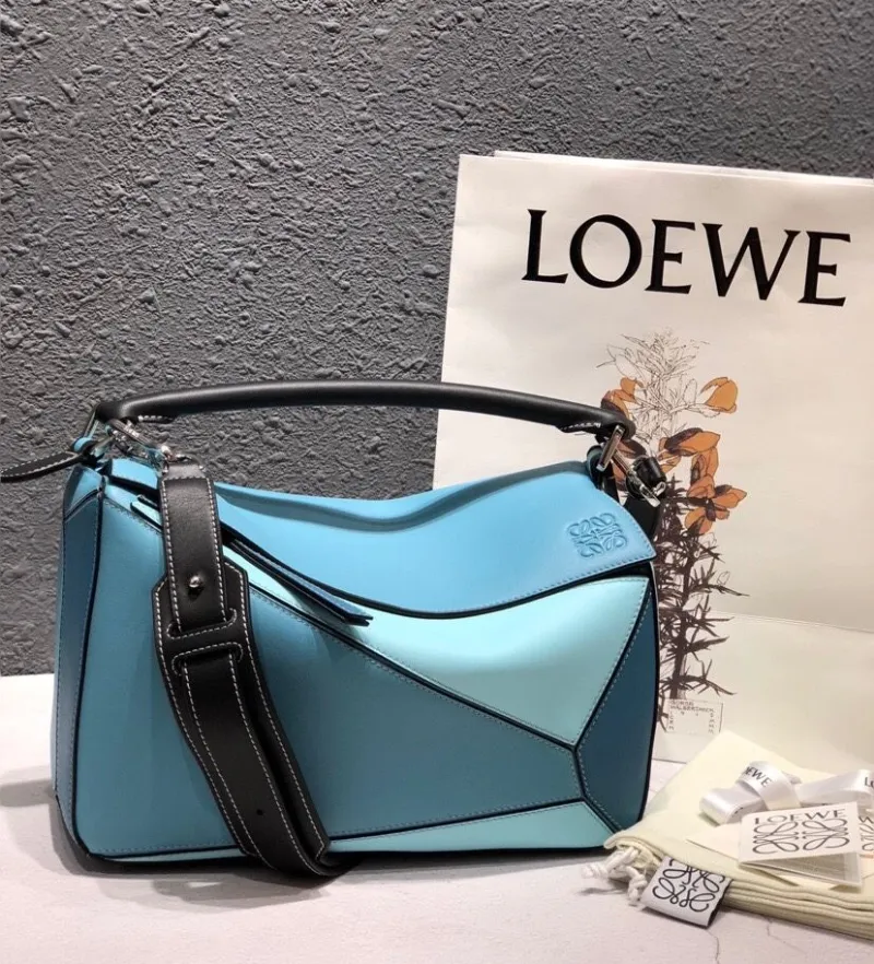LOEWE Light Blue Puzzle Shoulder Bag