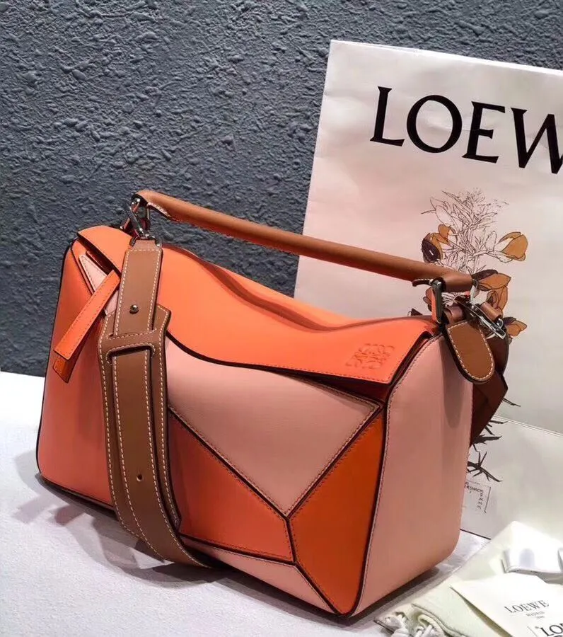 Alternative view of LOEWE Orange Puzzle Leather Shoulder Bag