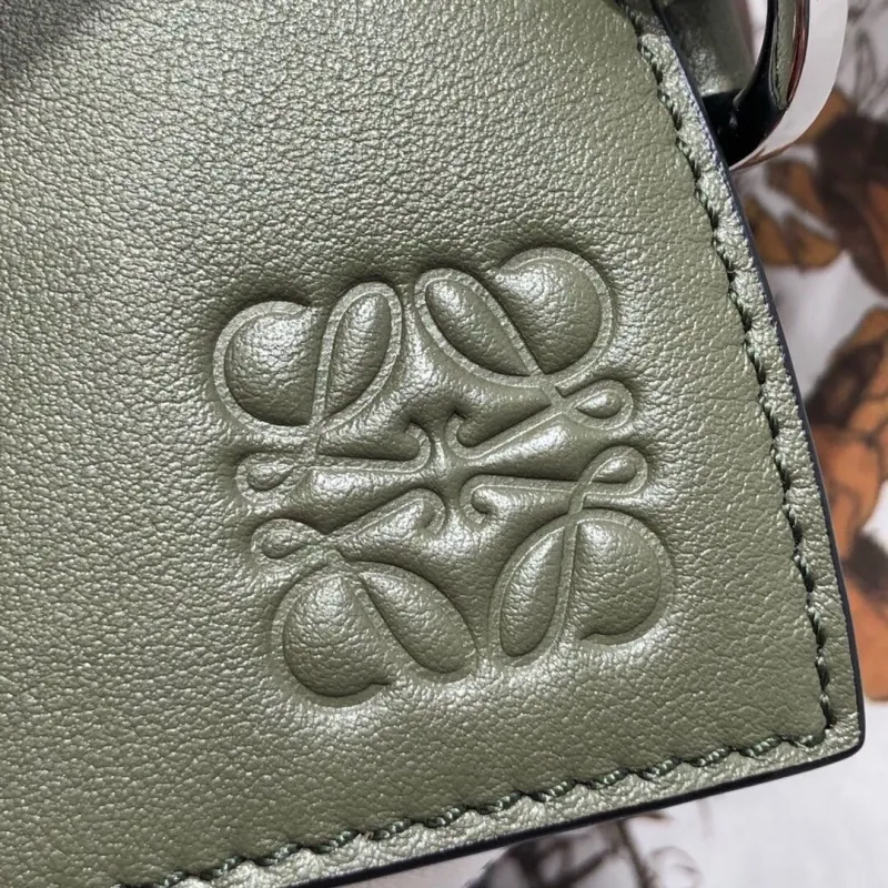 LOEWE Puzzle Shoulder Bag Olive White Black - Image 4
