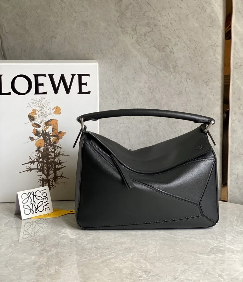 LOEWE Black Leather Puzzle Handbag 65 - Image 3