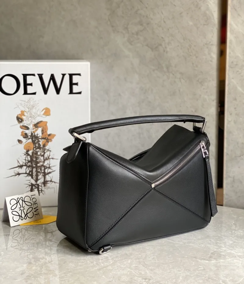 LOEWE Black Leather Puzzle Handbag 65 - Image 4