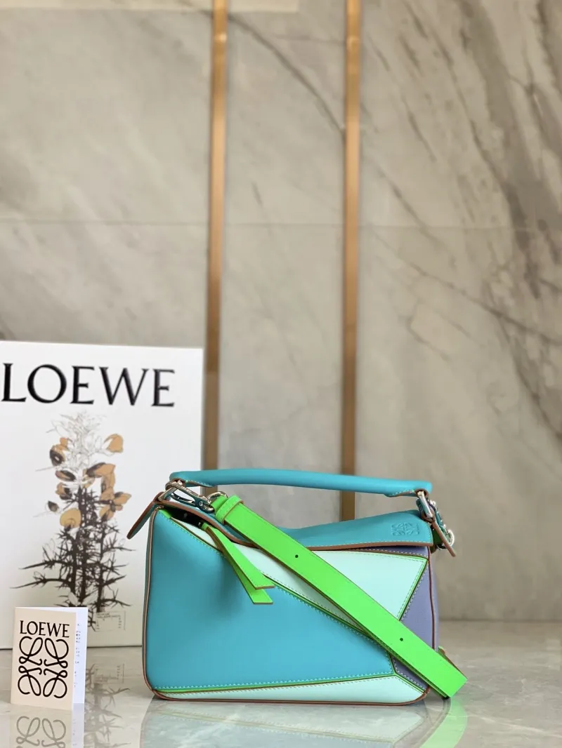 LOEWE Puzzle Crossbody Bag Turquoise Neon Green