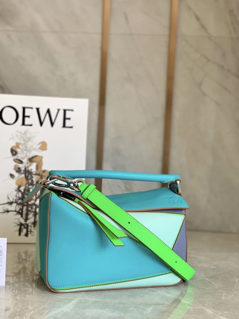 Alternative view of LOEWE Puzzle Crossbody Bag Turquoise Neon Green