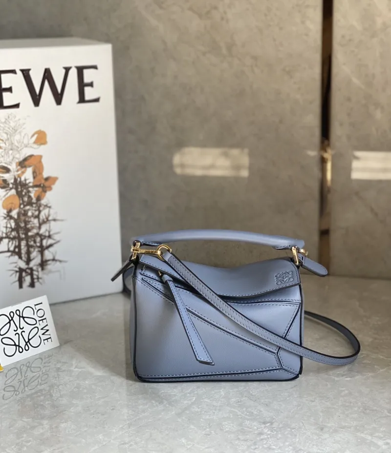LOEWE Light Blue Mini Puzzle Crossbody Bag