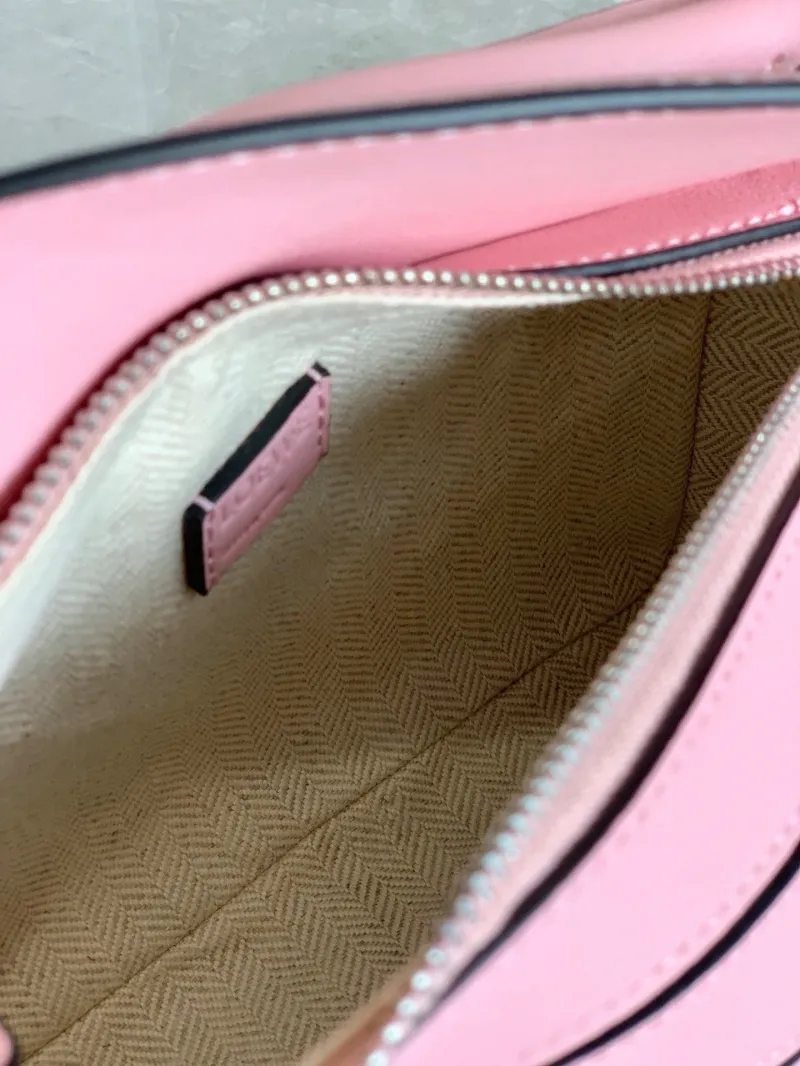 LOEWE Pink Puzzle Small Leather Handbag - Image 3