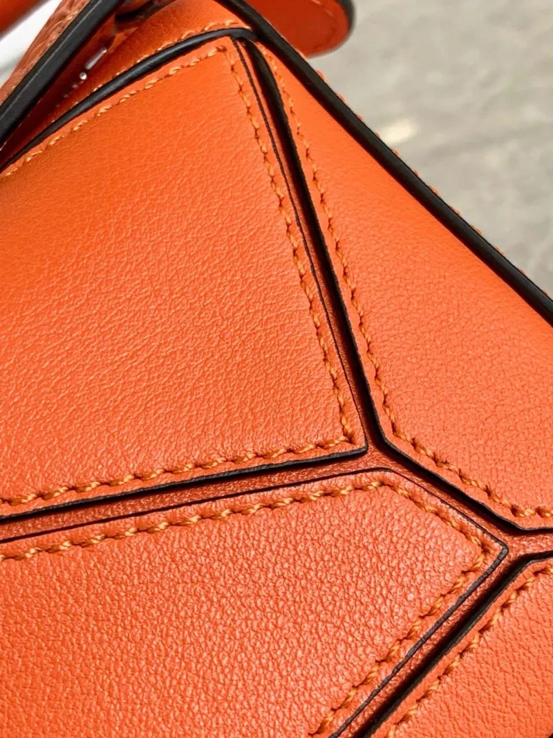 Alternative view of LOEWE Orange Puzzle Mini Leather Bag