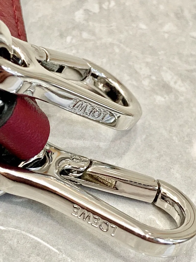 LOEWE Red Leather Puzzle Handbag - Image 7