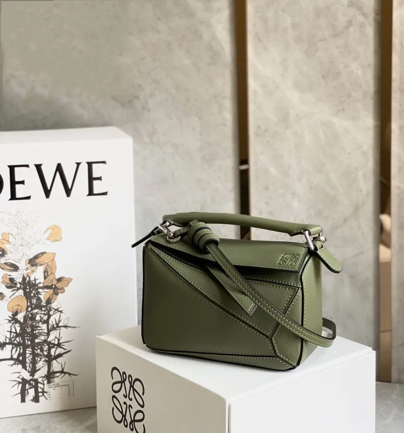 Alternative view of Loewe Olive Green Mini Puzzle Crossbody Bag