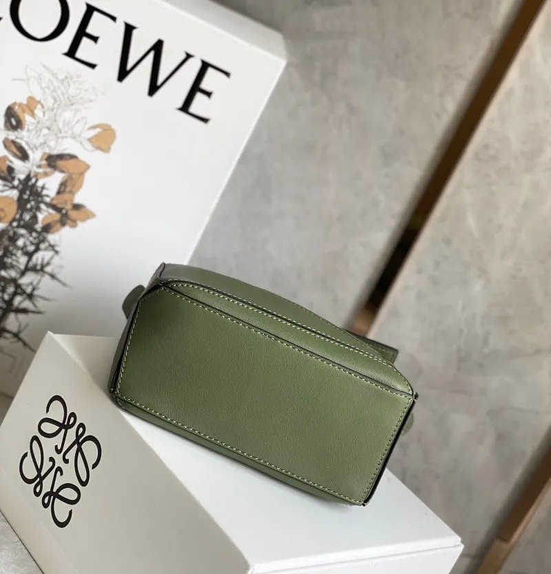 Loewe Olive Green Mini Puzzle Crossbody Bag - Image 3