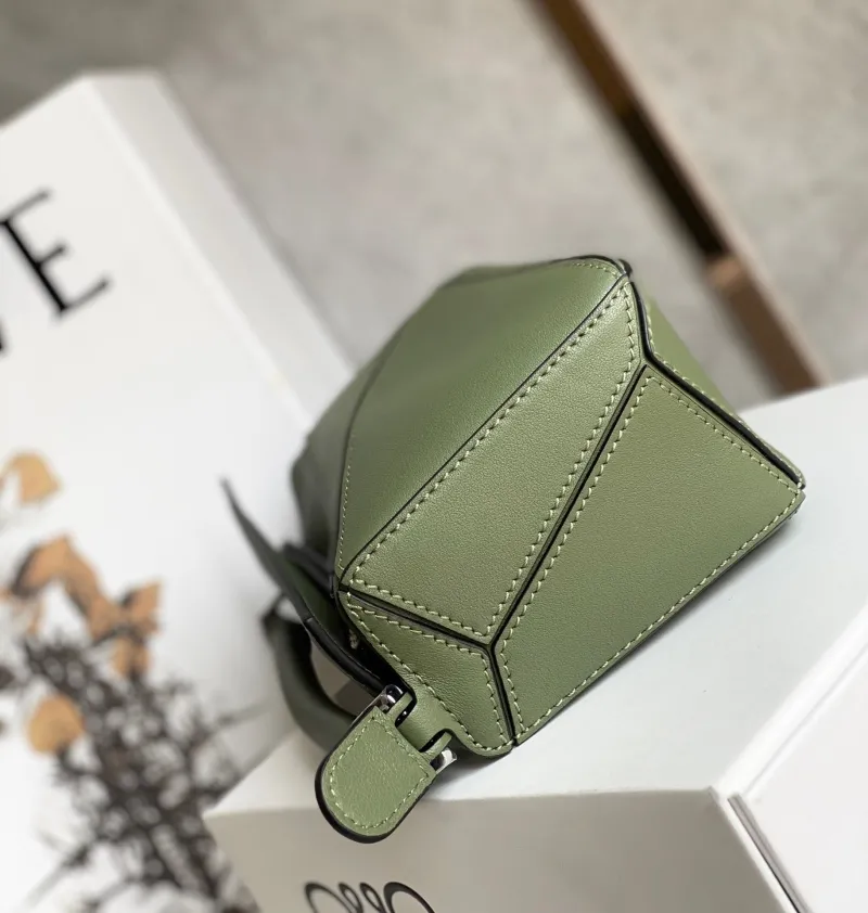 Loewe Olive Green Mini Puzzle Crossbody Bag - Image 4