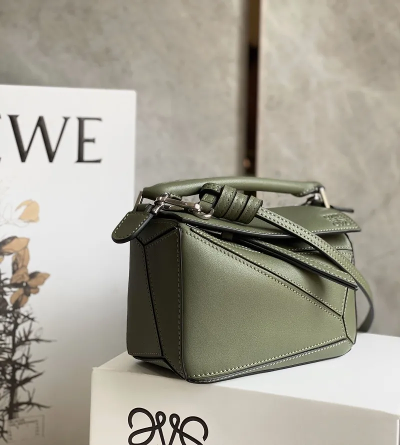 Loewe Olive Green Mini Puzzle Crossbody Bag - Image 5