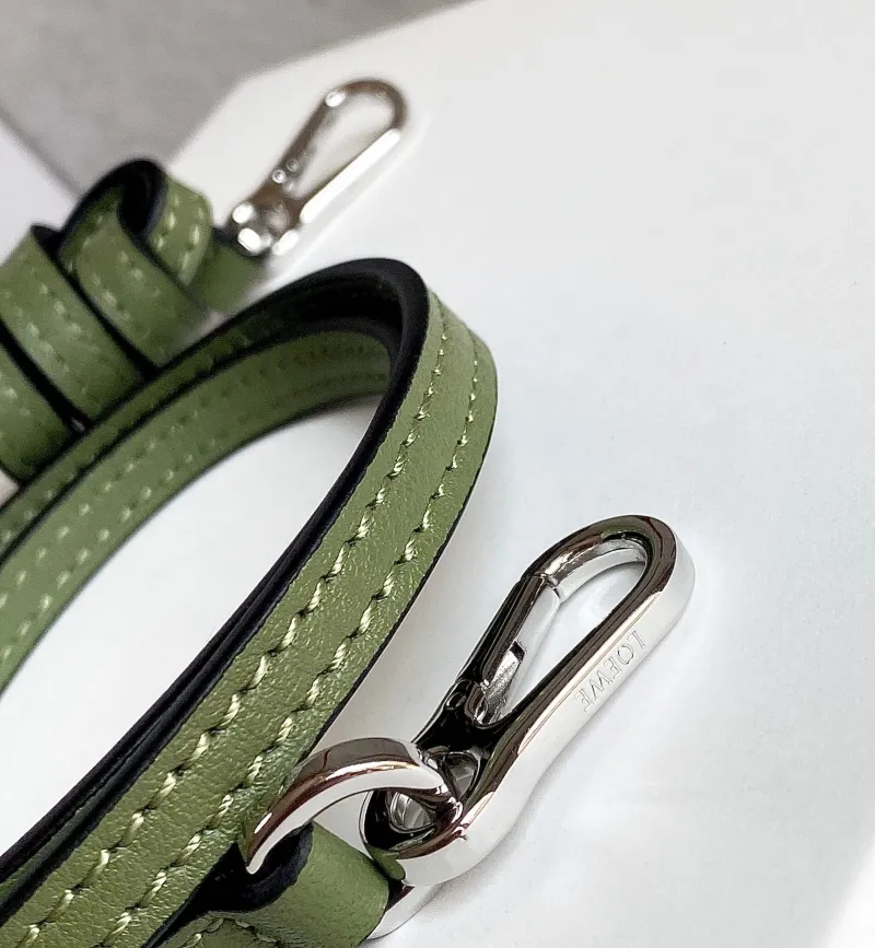 Loewe Olive Green Mini Puzzle Crossbody Bag - Image 9