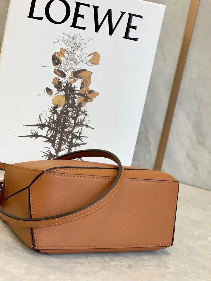 Alternative view of LOEWE Brown Leather Puzzle Crossbody Bag