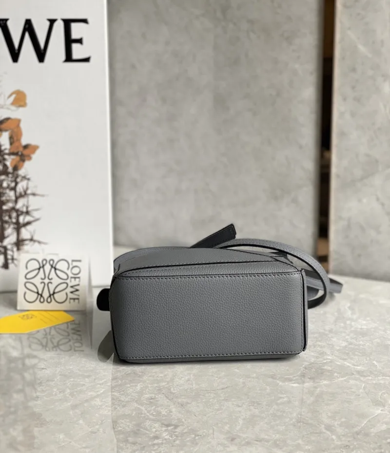 Loewe Gray Leather Mini Crossbody Handbag - Image 7