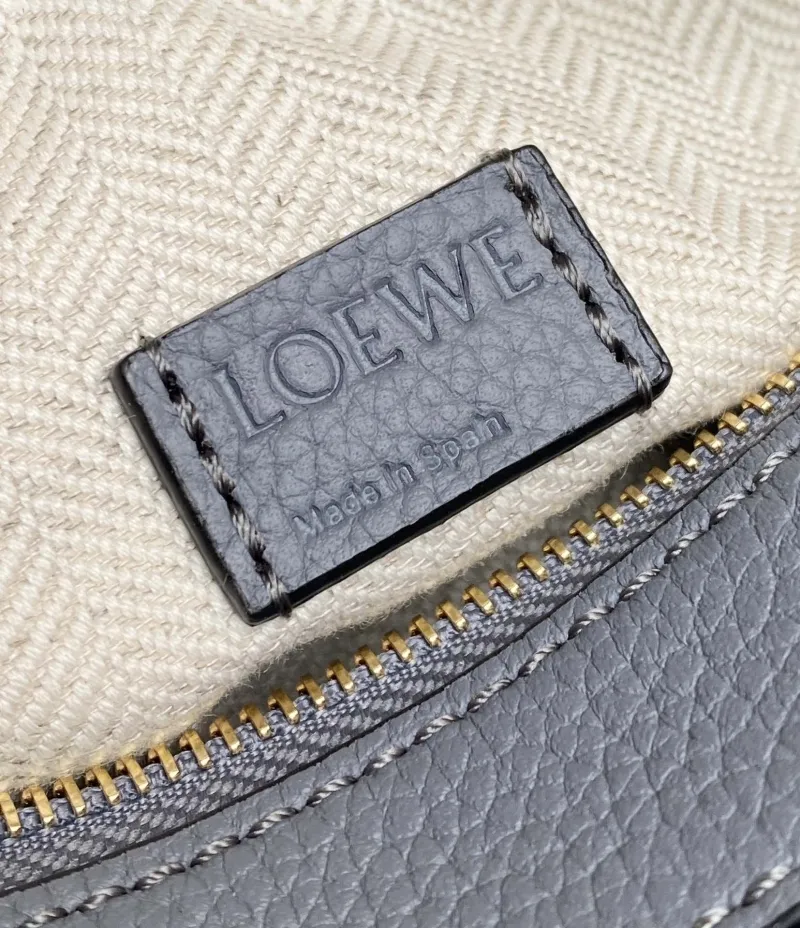 Loewe Gray Leather Mini Crossbody Handbag - Image 8