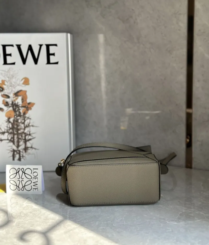 Alternative view of LOEWE Small Gray Puzzle Crossbody Bag