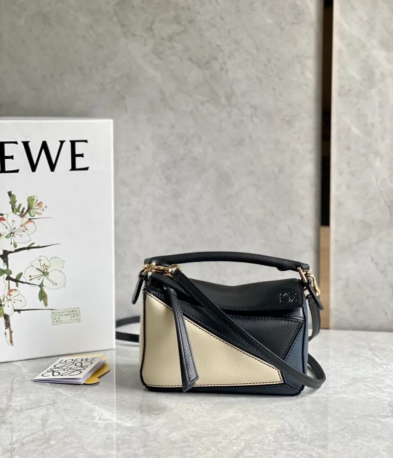 Loewe Black Cream Navy Mini Crossbody Bag 93