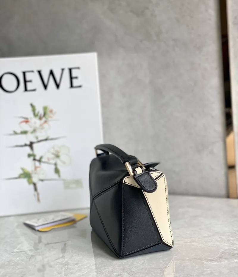 Loewe Black Cream Navy Mini Crossbody Bag 93 - Image 5