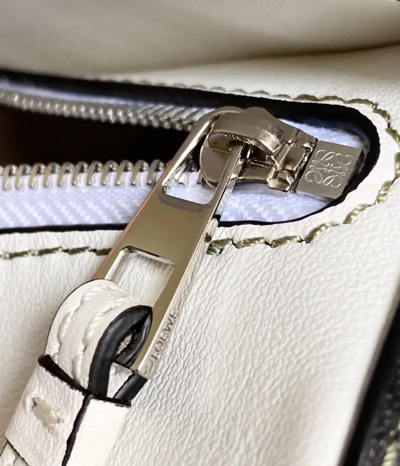Loewe Handle Bag 95 Green White Black - Image 5
