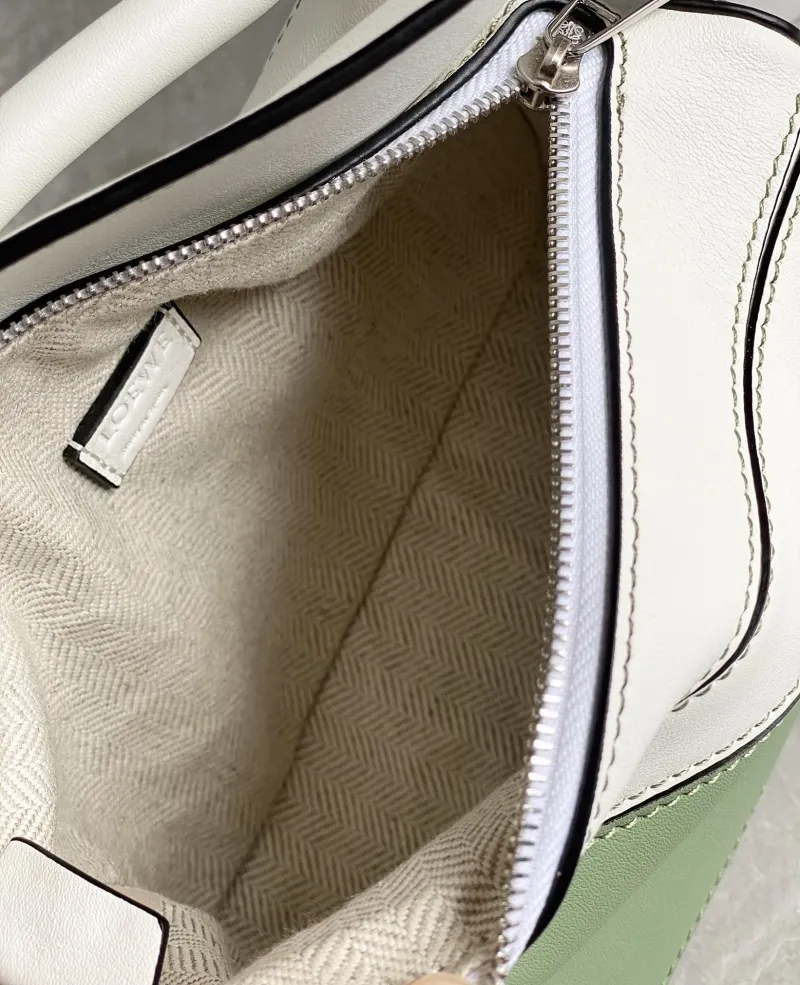 Loewe Handle Bag 95 Green White Black - Image 8
