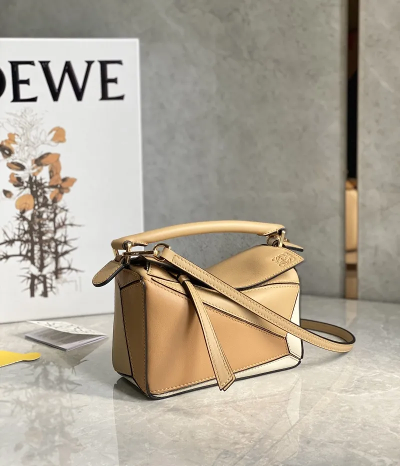Alternative view of Loewe Mini Puzzle Crossbody Bag Beige