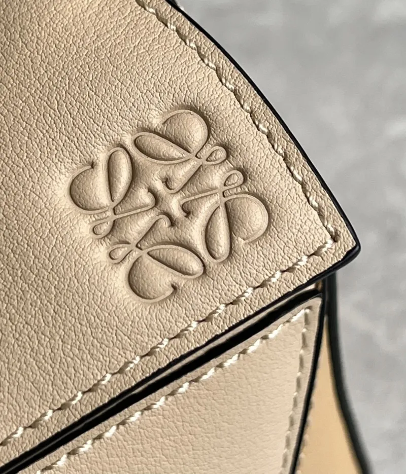 Loewe Beige and White Leather Handbag SKU 103 - Image 7