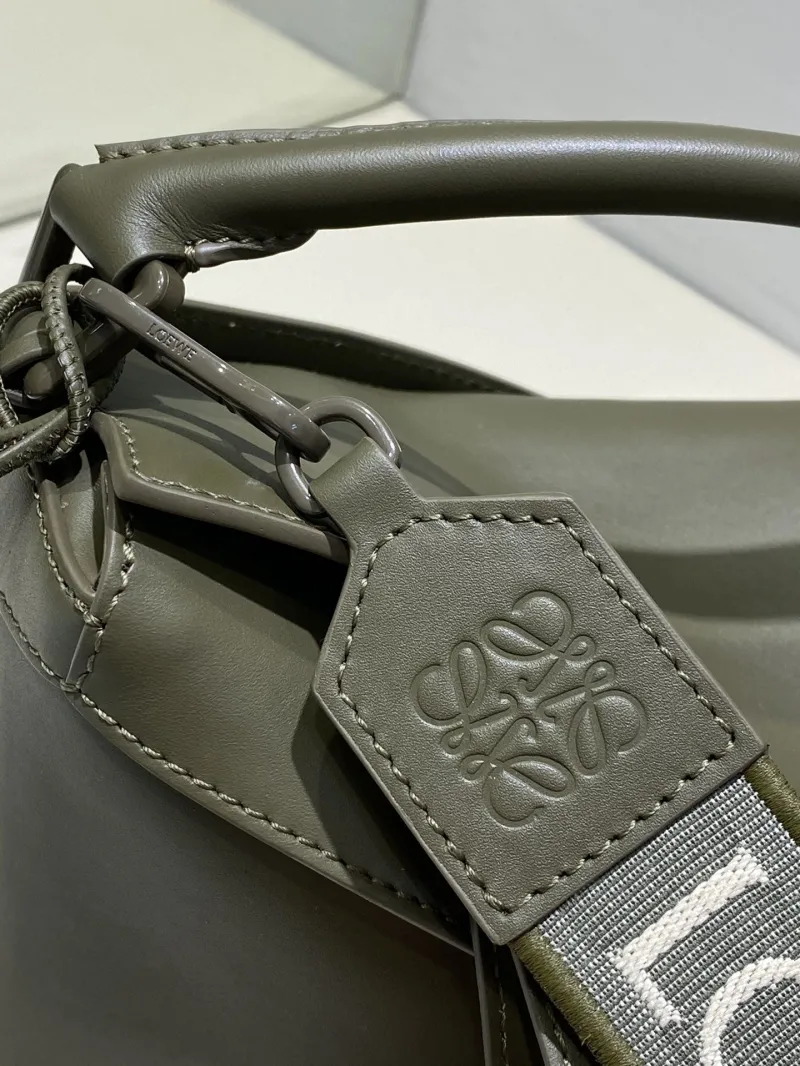 LOEWE Olive Green Puzzle Shoulder Bag 127 - Image 5