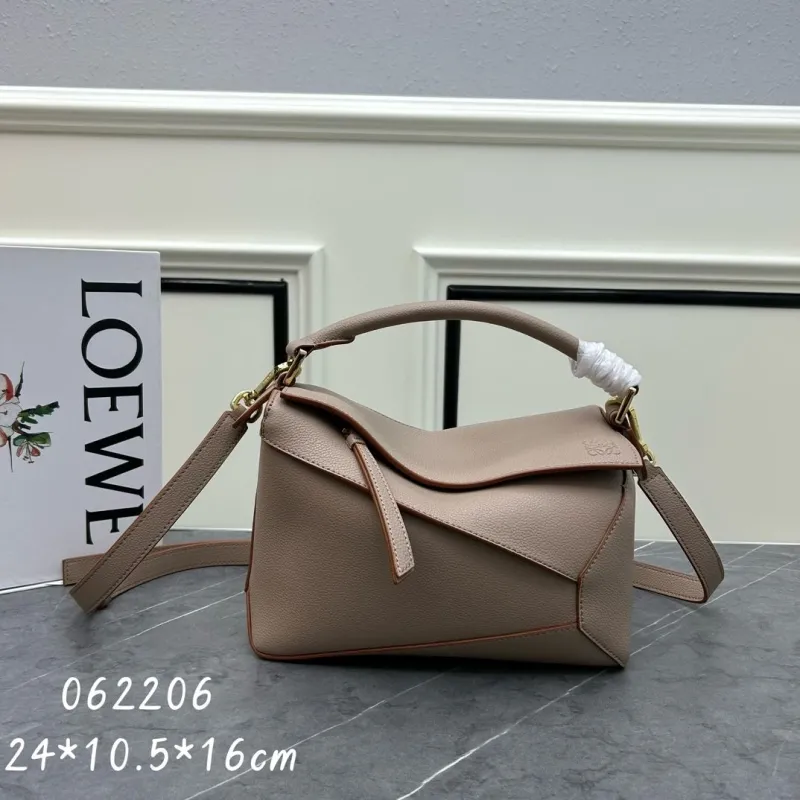 LOEWE Taupe Puzzle Shoulder Bag 062206