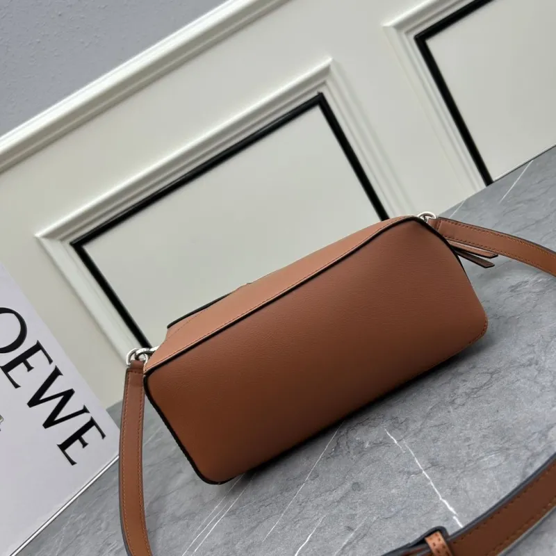 LOEWE Brown Leather Crossbody Handbag - Image 5