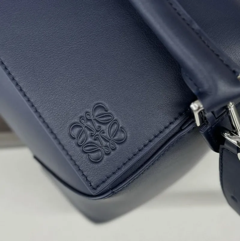 Loewe Navy Blue Leather Handbag 161 - Image 5