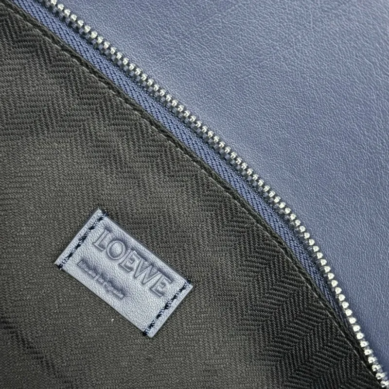 Loewe Navy Blue Leather Handbag 161 - Image 9