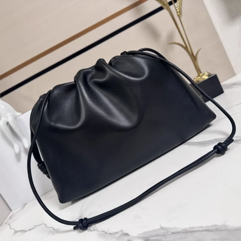 LOEWE Black Leather Crossbody Bag Handle 164 - Image 3